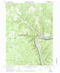 Tidioute Pennsylvania Historical topographic map, 1:24000 scale, 7.5 X 7.5 Minute, Year 1966