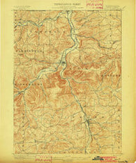 Tioga Pennsylvania Historical topographic map, 1:62500 scale, 15 X 15 Minute, Year 1902