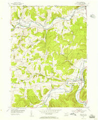 Tioga Pennsylvania Historical topographic map, 1:24000 scale, 7.5 X 7.5 Minute, Year 1954