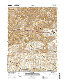 Topton Pennsylvania Current topographic map, 1:24000 scale, 7.5 X 7.5 Minute, Year 2016