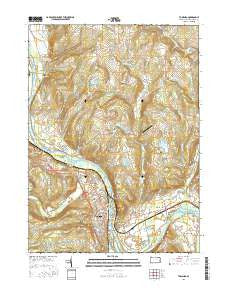 Towanda Pennsylvania Current topographic map, 1:24000 scale, 7.5 X 7.5 Minute, Year 2016