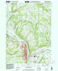 Towanda Pennsylvania Historical topographic map, 1:24000 scale, 7.5 X 7.5 Minute, Year 1998