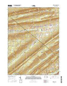 Tower City Pennsylvania Current topographic map, 1:24000 scale, 7.5 X 7.5 Minute, Year 2016