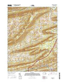 Tremont Pennsylvania Current topographic map, 1:24000 scale, 7.5 X 7.5 Minute, Year 2016