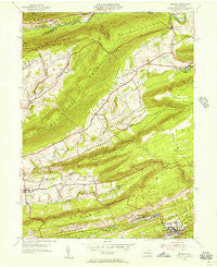 Tremont Pennsylvania Historical topographic map, 1:24000 scale, 7.5 X 7.5 Minute, Year 1954