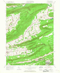 Tremont Pennsylvania Historical topographic map, 1:24000 scale, 7.5 X 7.5 Minute, Year 1954