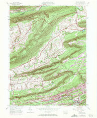 Tremont Pennsylvania Historical topographic map, 1:24000 scale, 7.5 X 7.5 Minute, Year 1954