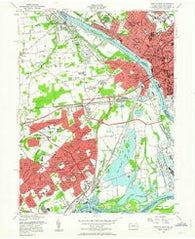 Trenton West New Jersey Historical topographic map, 1:24000 scale, 7.5 X 7.5 Minute, Year 1955