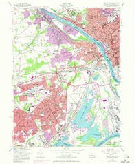 Trenton West New Jersey Historical topographic map, 1:24000 scale, 7.5 X 7.5 Minute, Year 1955