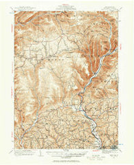 Trout Run Pennsylvania Historical topographic map, 1:62500 scale, 15 X 15 Minute, Year 1921