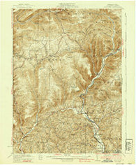Trout Run Pennsylvania Historical topographic map, 1:62500 scale, 15 X 15 Minute, Year 1923