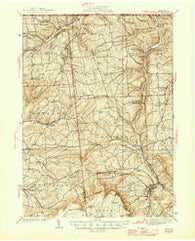 Troy Pennsylvania Historical topographic map, 1:62500 scale, 15 X 15 Minute, Year 1938