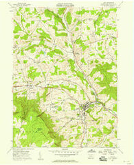Troy Pennsylvania Historical topographic map, 1:24000 scale, 7.5 X 7.5 Minute, Year 1957