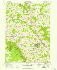 Troy Pennsylvania Historical topographic map, 1:24000 scale, 7.5 X 7.5 Minute, Year 1957