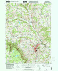 Troy Pennsylvania Historical topographic map, 1:24000 scale, 7.5 X 7.5 Minute, Year 1999