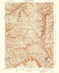 Troy Pennsylvania Historical topographic map, 1:62500 scale, 15 X 15 Minute, Year 1938