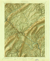 Tyrone Pennsylvania Historical topographic map, 1:62500 scale, 15 X 15 Minute, Year 1923
