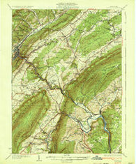 Tyrone Pennsylvania Historical topographic map, 1:62500 scale, 15 X 15 Minute, Year 1933