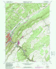 Tyrone Pennsylvania Historical topographic map, 1:24000 scale, 7.5 X 7.5 Minute, Year 1963