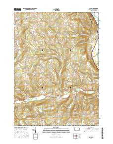 Ulster Pennsylvania Current topographic map, 1:24000 scale, 7.5 X 7.5 Minute, Year 2016