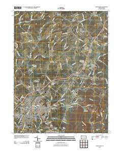 Uniontown Pennsylvania Historical topographic map, 1:24000 scale, 7.5 X 7.5 Minute, Year 2010