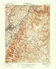 Uniontown Pennsylvania Historical topographic map, 1:62500 scale, 15 X 15 Minute, Year 1931