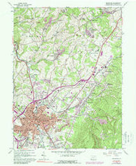 Uniontown Pennsylvania Historical topographic map, 1:24000 scale, 7.5 X 7.5 Minute, Year 1963