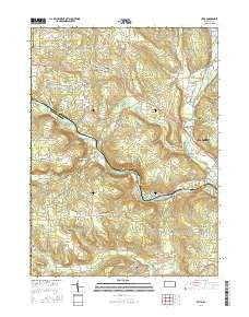 Utica Pennsylvania Current topographic map, 1:24000 scale, 7.5 X 7.5 Minute, Year 2016