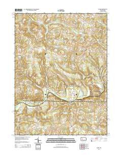Valier Pennsylvania Historical topographic map, 1:24000 scale, 7.5 X 7.5 Minute, Year 2014