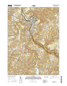 Vandergrift Pennsylvania Current topographic map, 1:24000 scale, 7.5 X 7.5 Minute, Year 2016