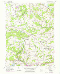 Wagontown Pennsylvania Historical topographic map, 1:24000 scale, 7.5 X 7.5 Minute, Year 1956