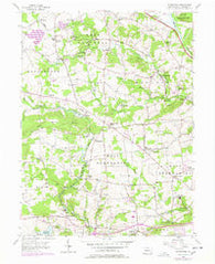 Wagontown Pennsylvania Historical topographic map, 1:24000 scale, 7.5 X 7.5 Minute, Year 1956