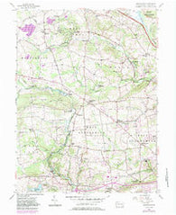 Wagontown Pennsylvania Historical topographic map, 1:24000 scale, 7.5 X 7.5 Minute, Year 1956