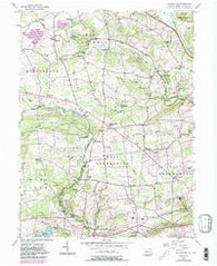 Wagontown Pennsylvania Historical topographic map, 1:24000 scale, 7.5 X 7.5 Minute, Year 1956