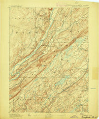 Wallpack Pennsylvania Historical topographic map, 1:62500 scale, 15 X 15 Minute, Year 1893