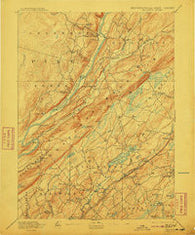 Wallpack Pennsylvania Historical topographic map, 1:62500 scale, 15 X 15 Minute, Year 1893