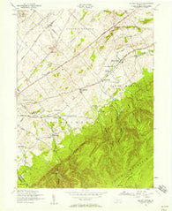 Walnut Bottom Pennsylvania Historical topographic map, 1:24000 scale, 7.5 X 7.5 Minute, Year 1952