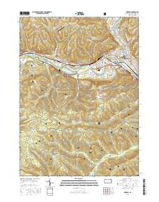 Warren Pennsylvania Current topographic map, 1:24000 scale, 7.5 X 7.5 Minute, Year 2016