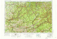 Warren Pennsylvania Historical topographic map, 1:250000 scale, 1 X 2 Degree, Year 1957