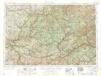 Warren Pennsylvania Historical topographic map, 1:250000 scale, 1 X 2 Degree, Year 1958
