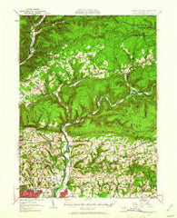 Warrensville Pennsylvania Historical topographic map, 1:62500 scale, 15 X 15 Minute, Year 1953