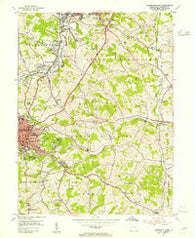 Washington East Pennsylvania Historical topographic map, 1:24000 scale, 7.5 X 7.5 Minute, Year 1953