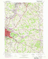 Washington East Pennsylvania Historical topographic map, 1:24000 scale, 7.5 X 7.5 Minute, Year 1953