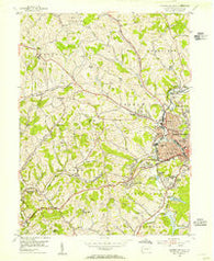 Washington West Pennsylvania Historical topographic map, 1:24000 scale, 7.5 X 7.5 Minute, Year 1954