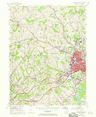 Washington West Pennsylvania Historical topographic map, 1:24000 scale, 7.5 X 7.5 Minute, Year 1954