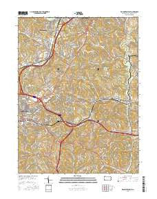 Washington East Pennsylvania Current topographic map, 1:24000 scale, 7.5 X 7.5 Minute, Year 2016