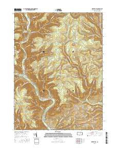 Waterville Pennsylvania Current topographic map, 1:24000 scale, 7.5 X 7.5 Minute, Year 2016