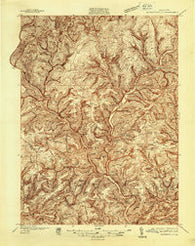 Waterville Pennsylvania Historical topographic map, 1:48000 scale, 15 X 15 Minute, Year 1937