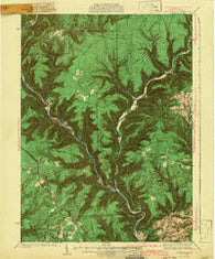 Waterville Pennsylvania Historical topographic map, 1:62500 scale, 15 X 15 Minute, Year 1943