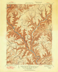 Waterville Pennsylvania Historical topographic map, 1:62500 scale, 15 X 15 Minute, Year 1943